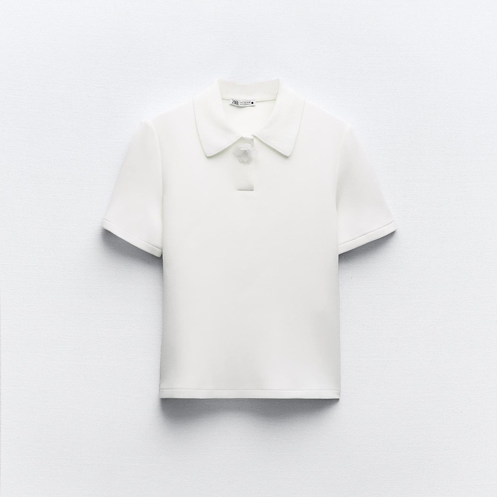 ZARA POLO COLLAR TOP